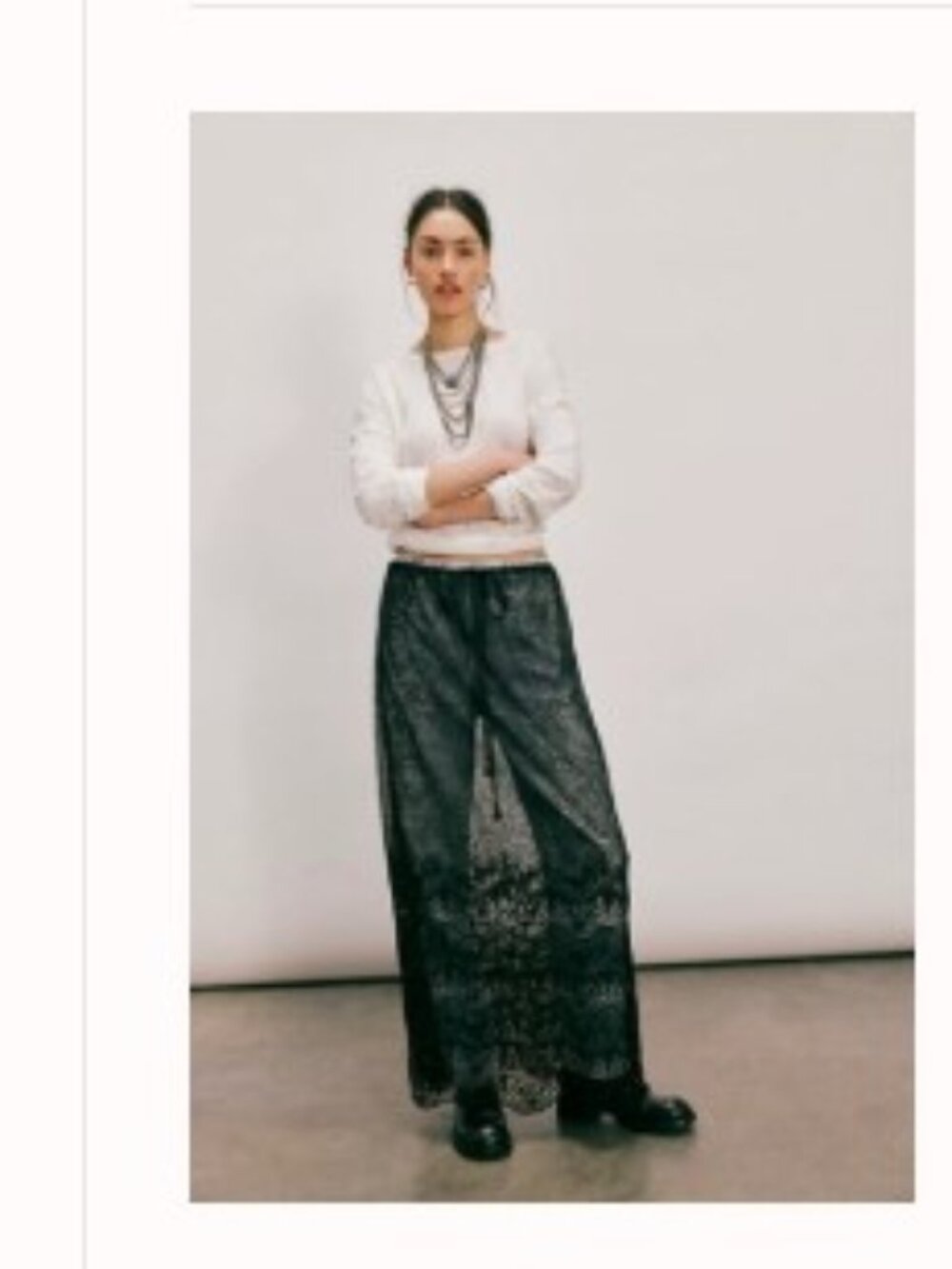 Free People Nigel Preston Straight Lace Skirt